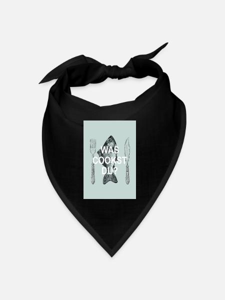 was cookst du? - Bandana Dreieckstuch - Schwarz