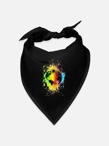 world 03 07 03 01 - Bandana Dreieckstuch - Schwarz