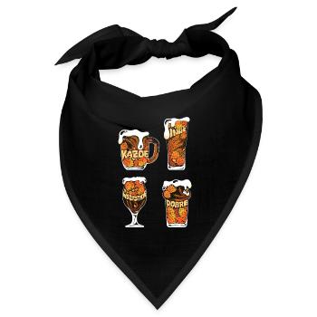 Sagt Ihnen alles Gute - Bier-T-Shirts - Bandana Dreieckstuch - Schwarz - Vorne
