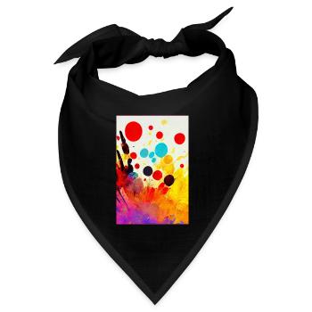 Abstract bright colour bold - Bandana Dreieckstuch - Schwarz - Vorne