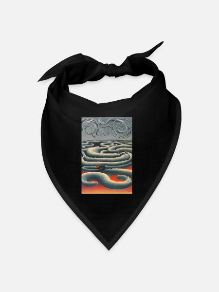 Schlangen am Himmel - Bandana Dreieckstuch - Schwarz