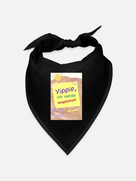 Design ohne Titel 1 - Bandana Dreieckstuch - Schwarz