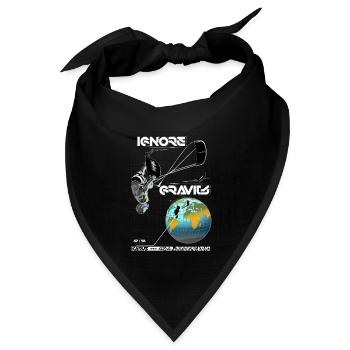 Ignore Gravity - Bandana Dreieckstuch - Schwarz - Vorne