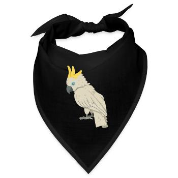 Kakadu - Bandana Dreieckstuch - Schwarz - Vorne