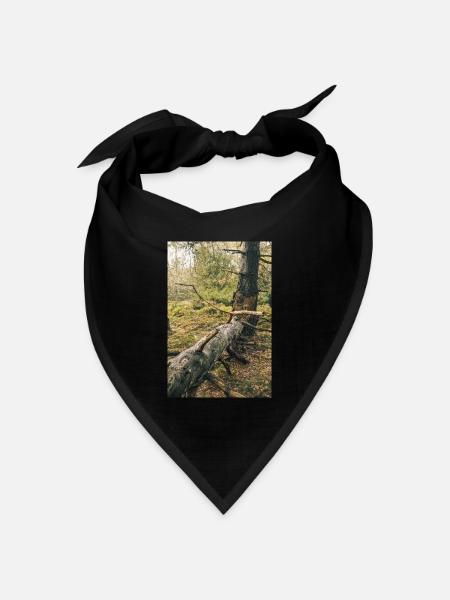 Sommerwald - Bandana Dreieckstuch - Schwarz