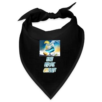 Nach mir die Ginflut Gin and Tonic monster wave - Bandana Dreieckstuch - Schwarz - Vorne