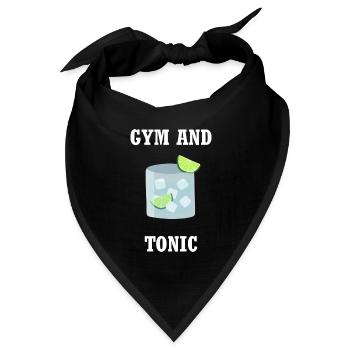 Gym und Tonic - Bandana Dreieckstuch - Schwarz - Vorne