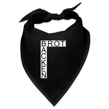 Brotbacken - Bandana Dreieckstuch - Schwarz - Vorne