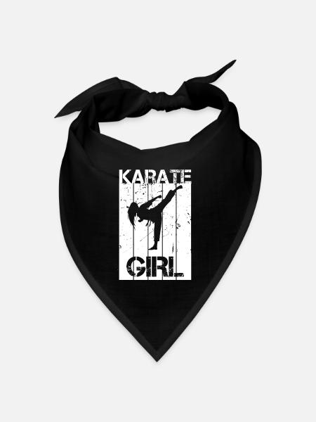 Karate Girl - Bandana Dreieckstuch - Schwarz