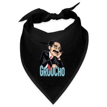 GROUCHO Der große Komiker des zwanzigsten Jahrhunderts - Bandana Dreieckstuch - Schwarz - Vorne