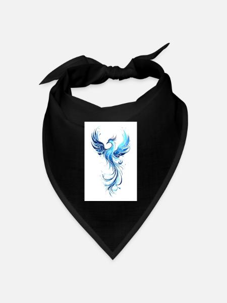 Phönix der Erneuerung - Bandana Dreieckstuch - Schwarz