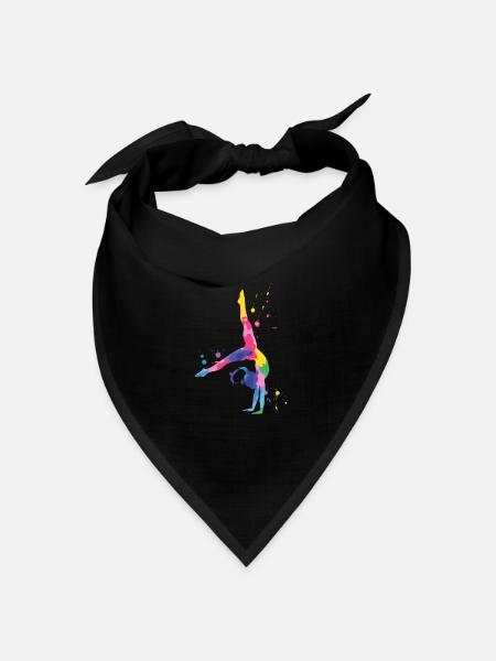 Gymnastik Bunt und Kraftvoll - Bandana Dreieckstuch - Schwarz