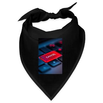 Rot Abbrechen-Tasten-Highlight - Bandana Dreieckstuch - Schwarz - Vorne