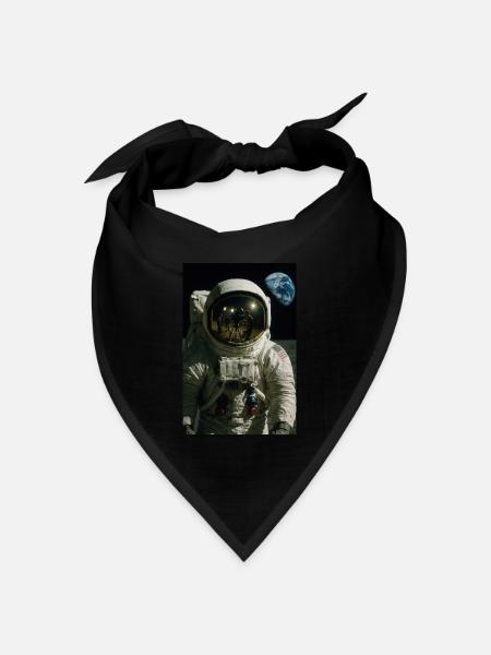 Mondlandung Hoax Konzeptkunst - Bandana Dreieckstuch - Schwarz