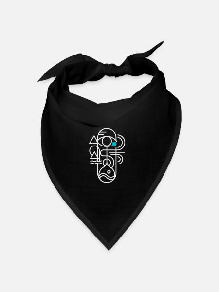Abstrakte Wasser- und Naturfusion - Bandana Dreieckstuch - Schwarz