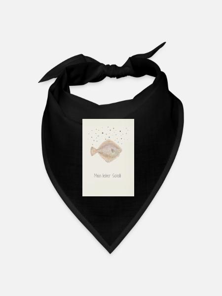 Mein Lieber Scholli Fischdesign - Bandana Dreieckstuch - Schwarz