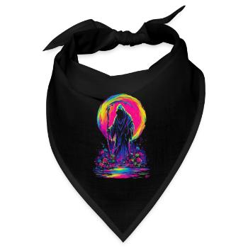 Neon-Sensenmann - Bandana Dreieckstuch - Schwarz - Vorne