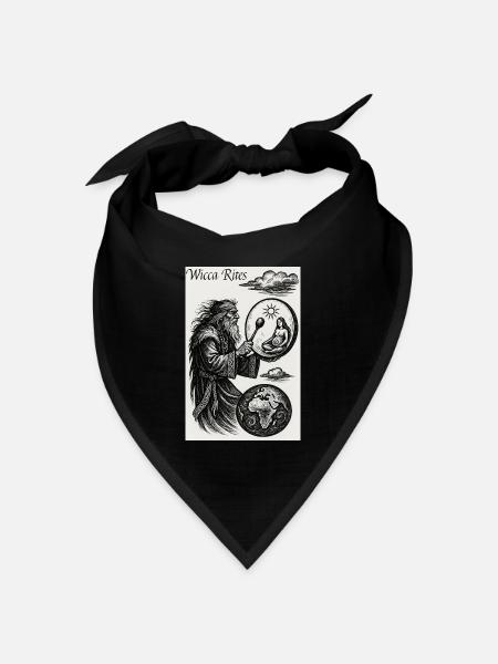 Wicca-Riten - Bandana Dreieckstuch - Schwarz
