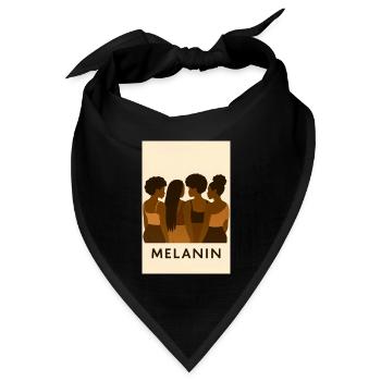 Melanin-Schwesternschaft Silhouetten, afrikanische Kunst - Bandana Dreieckstuch - Schwarz - Vorne