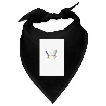 Minimalistischer Schmetterling ästhetisch Design - Bandana Dreieckstuch - Schwarz - Vorne