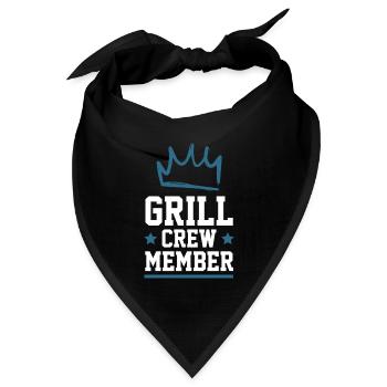 Grill Crew - Bandana Dreieckstuch - Schwarz - Vorne