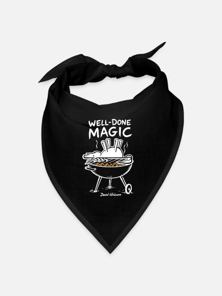 Magischer Grillzauber - Bandana Dreieckstuch - Schwarz