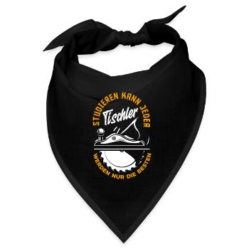 Tischler Werden Nur Beste - Bandana Dreieckstuch - Schwarz - Vorne
