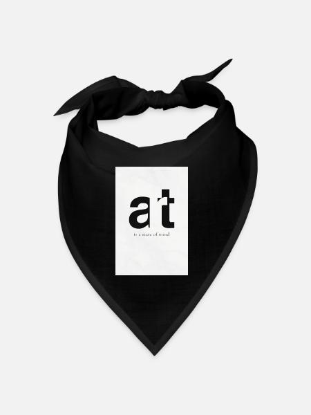 Art – Is a State of Mind – Minimalistisches Poster - Bandana Dreieckstuch - Schwarz