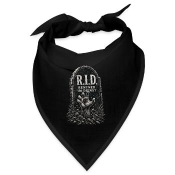 Rentner im Dienst - Bandana Dreieckstuch - Schwarz - Vorne