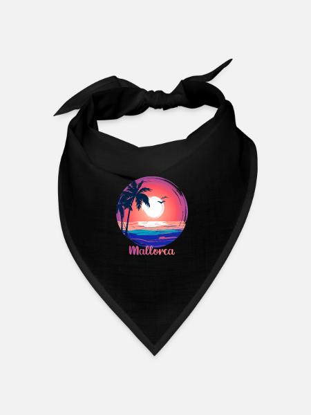 Ich liebe Mallorca - Bandana Dreieckstuch - Schwarz