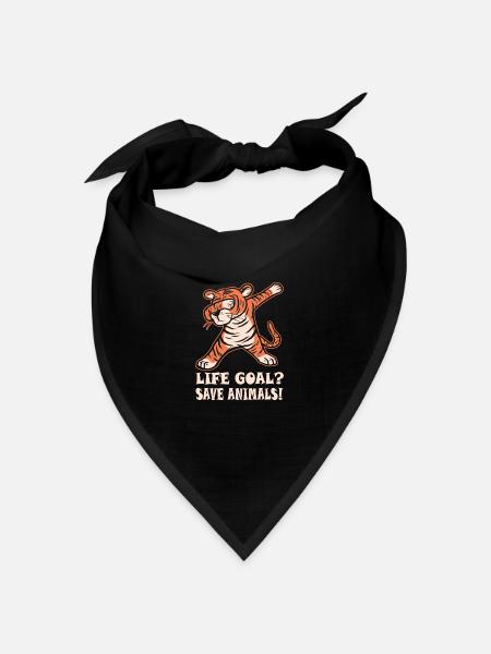 TIERRETTUNG TIERHILFE - Bandana Dreieckstuch - Schwarz