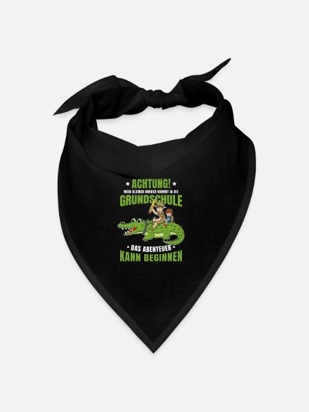 Schulanfang Einschulung 1 Klasse Grundschule - Bandana Dreieckstuch - Schwarz