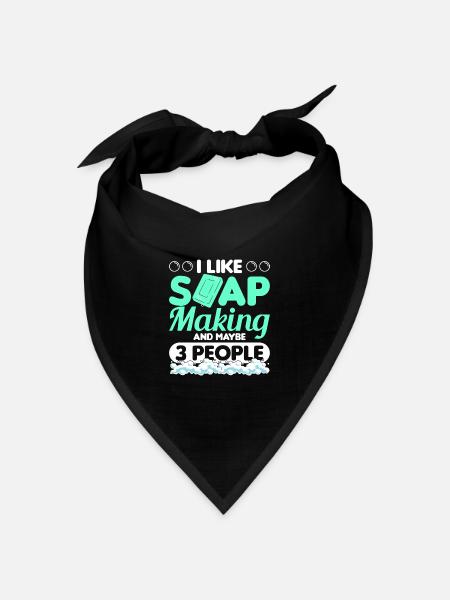 Seife machen - Bandana Dreieckstuch - Schwarz