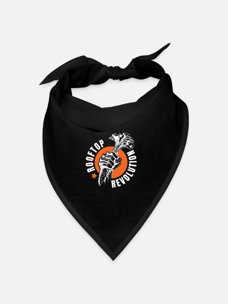 Kleingarten in der Stadt - Bandana Dreieckstuch - Schwarz