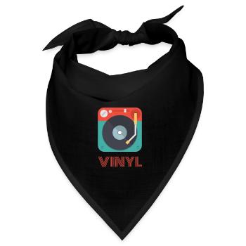 VINYL - Bandana Dreieckstuch - Schwarz - Vorne