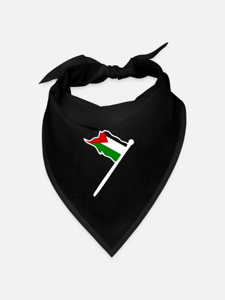 Free palestine - Bandana Dreieckstuch - Schwarz