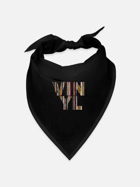 vinyl 2 - Bandana Dreieckstuch - Schwarz
