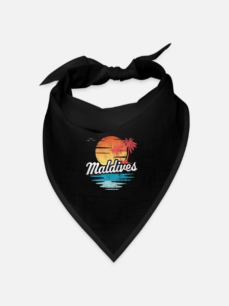 Malediven - Bandana Dreieckstuch - Schwarz