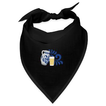 Lustige Geschenkidee Apfelwein, Äppler aus Bembel - Bandana Dreieckstuch - Schwarz - Vorne