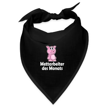 METTARBEITER DES MONATS - Bandana Dreieckstuch - Schwarz - Vorne