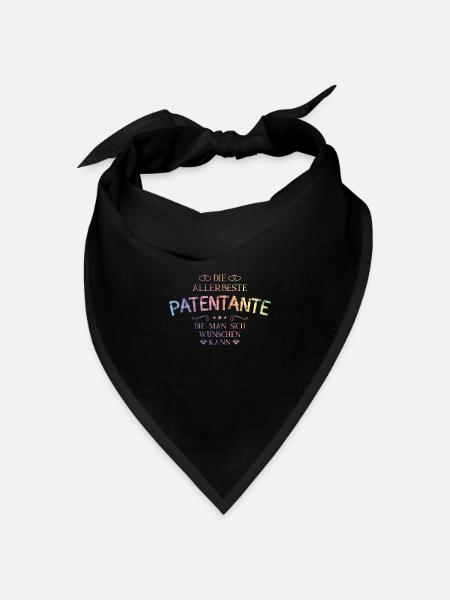Die Allerbeste Patentante - Bandana Dreieckstuch - Schwarz
