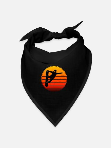 Herren Wintersport Snowboarding Snowboard Snowboar - Bandana Dreieckstuch - Schwarz