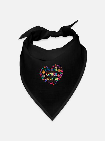 Vater und Tochter / Vater / Tochter / Schenkung - Bandana Dreieckstuch - Schwarz