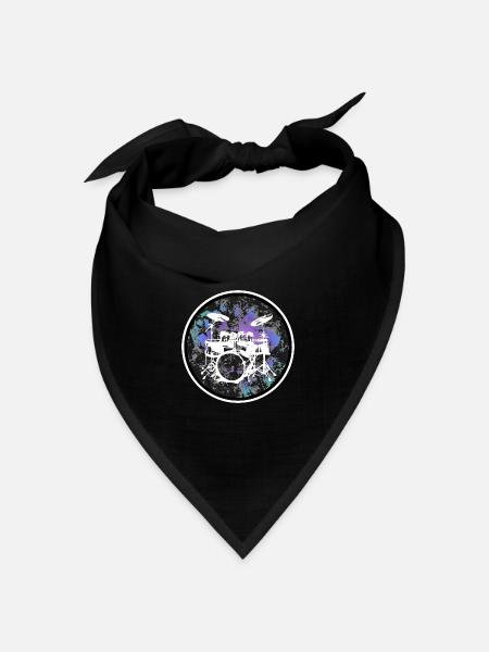 Schlagzeug - Bandana Dreieckstuch - Schwarz