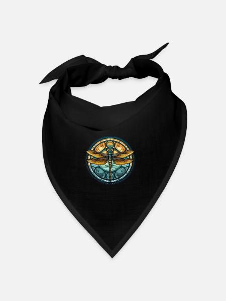 Libelle - Bandana Dreieckstuch - Schwarz