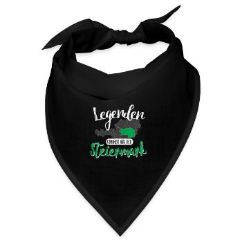 Legenden kommen aus der Steiermark - Bandana Dreieckstuch - Schwarz - Vorne