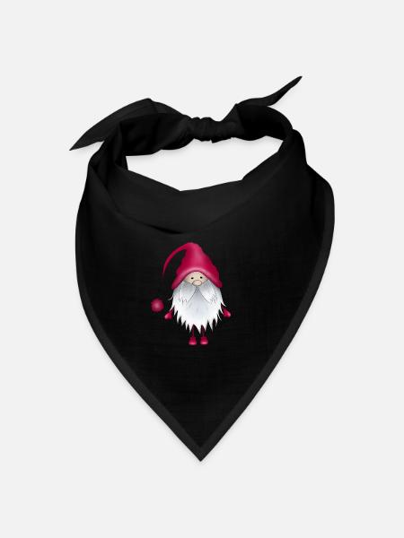 Wichtel Weihnachten - Bandana Dreieckstuch - Schwarz
