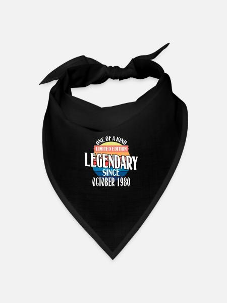 Limited Edition Legendär seit Oktober 1980 - Bandana Dreieckstuch - Schwarz