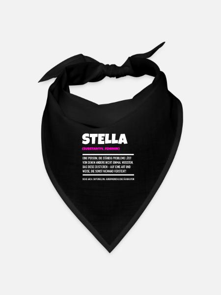 Stella ist mein Name - Bandana Dreieckstuch - Schwarz