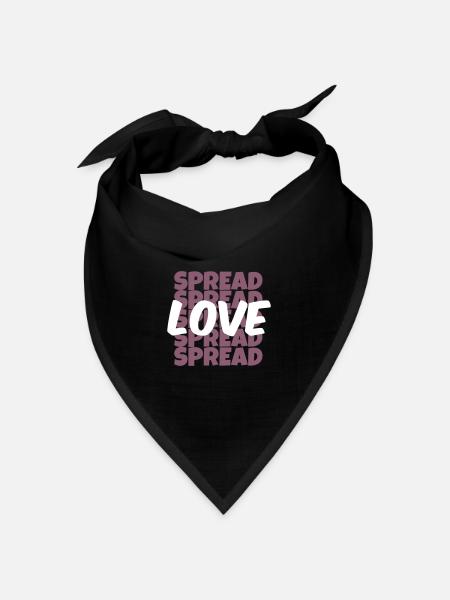 Spread Love Shirt Design - Bandana Dreieckstuch - Schwarz